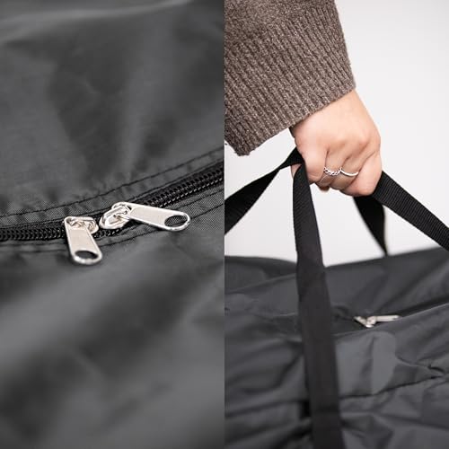 AMARI ® Aufbewahrungstasche für Weihnachtsbaum – XXL Tasche für künstlichen Tannenbaum bis 220 cm – robuste Weihnachtsbaum Hülle mit Reißverschluss & Tragegriffen (Schwarz)
