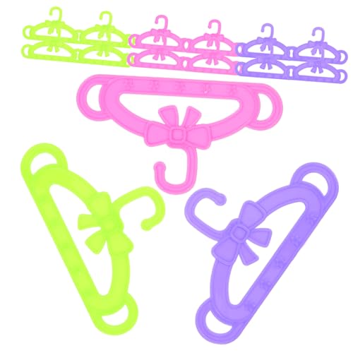 KONTONTY 15Pcs Doll Dress Hangers for Clothes Holders for Doll Accessories for Organizing and Displaying