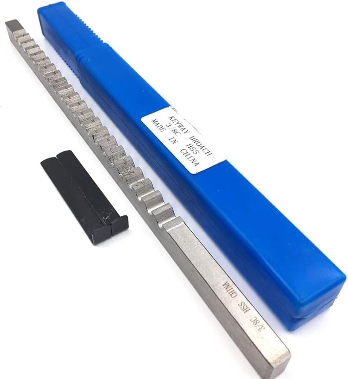 Keyway Broach 3/8 Inch Size C Push-Type HSS High Speed Steel Broach Cutting CNC Machine Tool