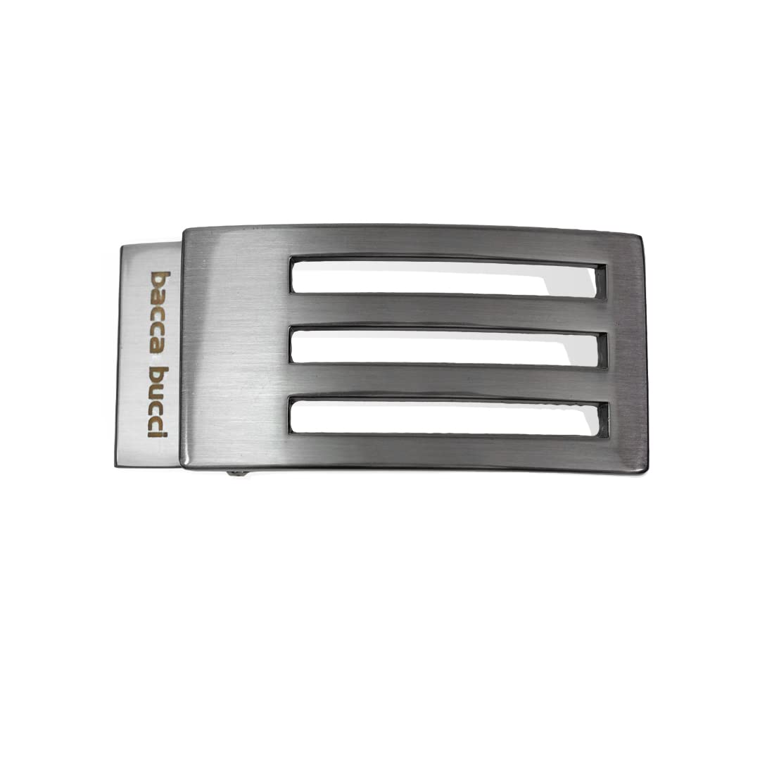 Bacca Bucci 30 MM Nickle Free Clamp Belt Buckle with Branding (Buckle only) -1050 Silver Bacca Bucci 30 MM Nickle Free Clamp Belt Buckle with Branding (Buckle only) -1050 Silver