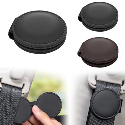 qeqeoee 1 Pack Magnetic Belt Clip Adjustable Shoulder Strap Positioner for Car Relieves Neck & Shoulder Pressure Keeps in Place for Driving and Seat Comfort & Safety Universal Fit ONLY ONE Pack