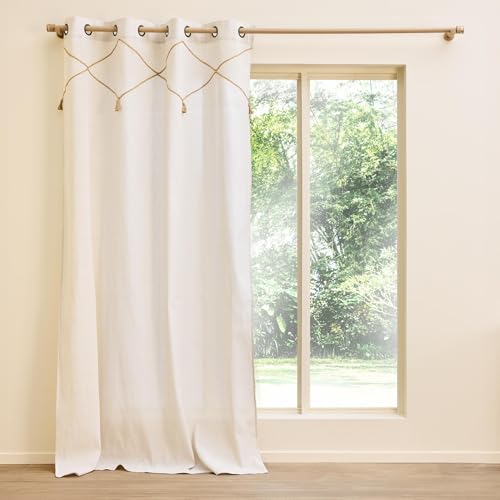 Douceur d'Intérieur Suavidad Interior, Cortina con Ojales (140 x 240 cm) Lacia, Polialgodón con Yute