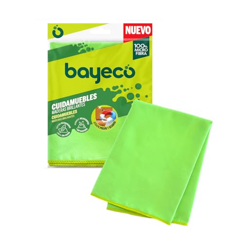 Bayeco Cuidamuebles - Bayeta Especial para Tus Muebles, Puertas y Objetos de maderac- 100% Microfibra - Elimina de Forma efectiva el Polvo, ácaros y Suciedad - 1 Unidad