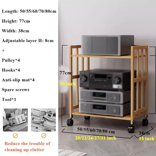 Soporte de gabinete multimedia de audio, unidad de almacenamiento móvil para reproductor de DVD y CD, altavoz, amplificador, consolas de juegos, ideal para salas de juegos y grabaciones