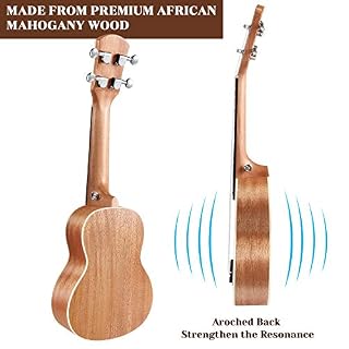 MARTISAN Ukulélé Soprano Kit Hawaïen Débutants 21 pouces Ukulele Aquila Cordes avec Housse, supplémentaire Cordes… - Les Beatles, Paul McCartney, John Lennon, RIngo Starr, George Harrison MARTISAN Ukulélé Soprano Kit Hawaïen Débutants 21 pouces Ukulele Aquila Cordes avec Housse, supplémentaire Cordes… – Image 3