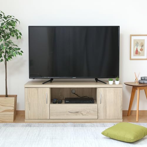 undefined 不二貿易 ラルゴ ワイドローボード 幅118×奥行41.5×高さ45cm オーク 木目調 テレビ台 組立商品 73405 の商品画像 2