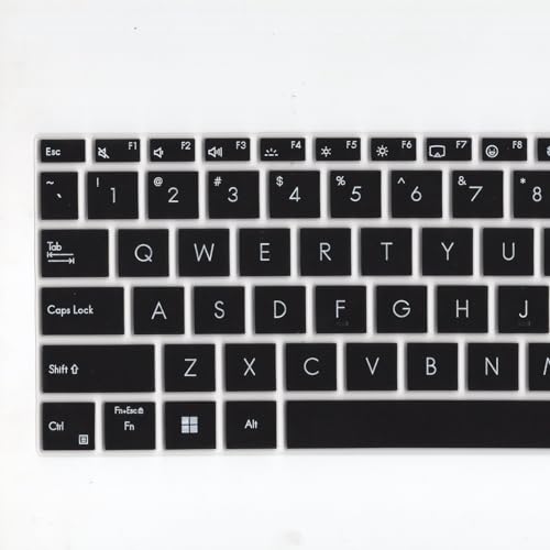 Image of Saco Keyboard Cover for 2025 2024 ASUS Zenbook S14 OLED UX5406 14 Inch AI Copilot PC | ASUS Zenbook S16 (UM5606) 16 Inch Copilot PC - Black