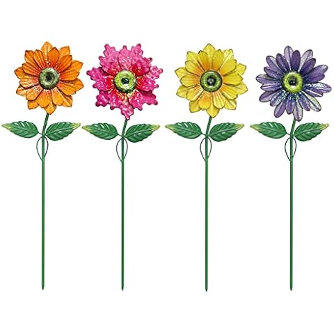 YEAHOME 4 Pack 20'' Flower Garden Stakes Cover