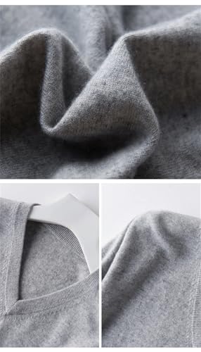 Mens V-Neck Cashmere Cotton Sweater Spring Winter Warm Classic Casual Pullover2