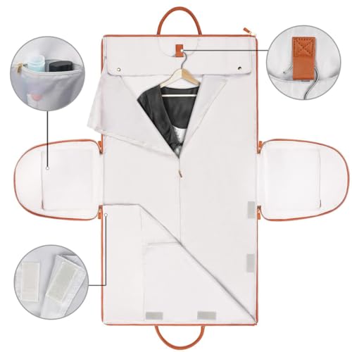 Suit Carrier Garment Travel Bag Rolling, Foldable Convertible Travel Garment Bag, Carry on Garment Duffel Bag Women Men (Stripe 01)3