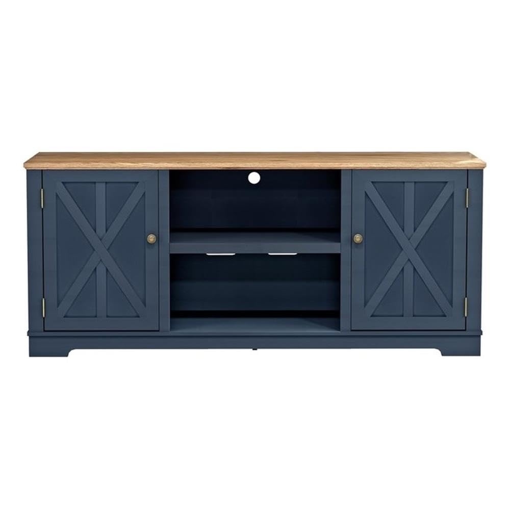 70" Farmhouse TV Stand Console for TV up to 75" - Navy
