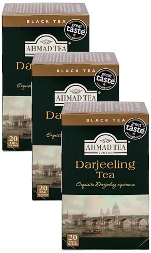 Ahmad Tea Darjeeling Tè Negro, 20 Bolsitas De Té Con Cinta/tagged, 40 Gramo (Paquete de 3) Ahmad Tea Darjeeling Tè Negro, 20 Bolsitas De Té Con Cinta/tagged, 40 Gramo (Paquete de 3)
