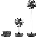 折りたたみ式リビング扇風機 自動首振り 10000mAh電池内蔵 USB充電式 伸縮式 スリムファン コードレス 約5-20時間使用可能 長さ5段伸縮 最長1M 3段階風量調節 コンパクト収納 静音usb扇風機 デスク・スタンドファン両用 リビング/アウトドアなどに適用