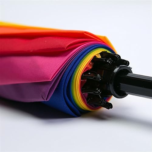 Parapluie pluvial triple arc-en-ciel avec monture robuste et pliable