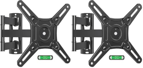 Image of ELIVED Full Motion TV Monitor Wall Mount for Most 14-42 Inch LED LCD Flat Screen TVs & Monitors, Swivel Tilt Extension Rotation tv Mount Bracket Max VESA 200x200mm, up to 44 lbs. (Pack of 2)