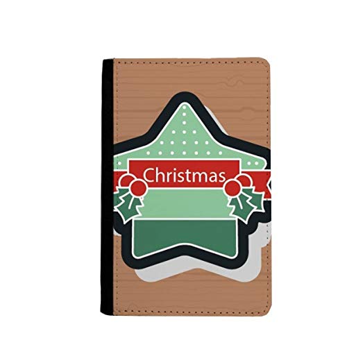 Étui portefeuille de voyage pour passeport motif étoile de Noël idée cadeau