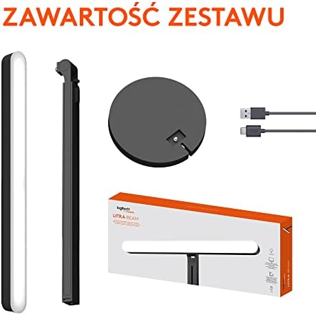 Logitech G Litra Beam Premium LED Streaming Key Lampa z TrueSoft, regulowanym uchwytem do montażu, ustawieniami jasności/temperatury kolorów oraz aplikacją na PC i Mac - Grafit