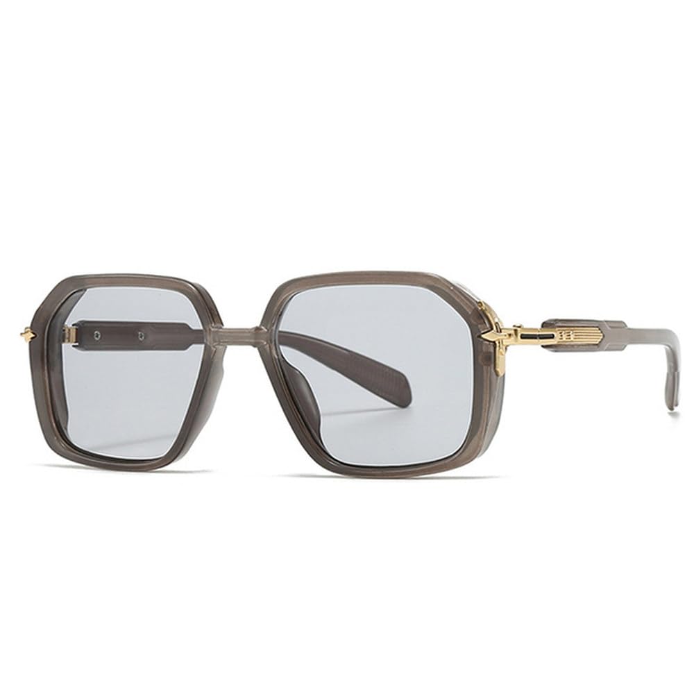 Lunettes de soleil rétro à rivets et verres dégradés mode unisexe - 7