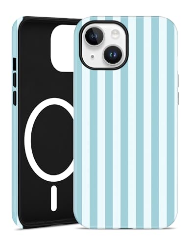 Coque à rayures pour iPhone 14 Plus l'accessoire esthétique du quotidien