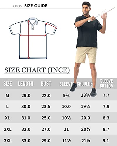 Cityork Golf Shirts For Men Dry Fit Short Sleeve Polo Quick Dry Collared Work Tennis Casual Summer Tops Navy Blue 3Xl #TOP7