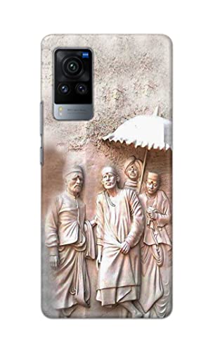 Image of Printed Hard Back Cover Case for Vivo X60 Pro Back Cover (Sai Baba) -1803
