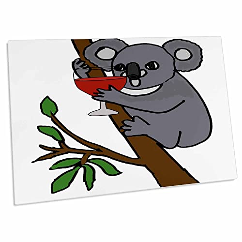 3dRose Pad de Escritorio con Koala y Vino Rojo