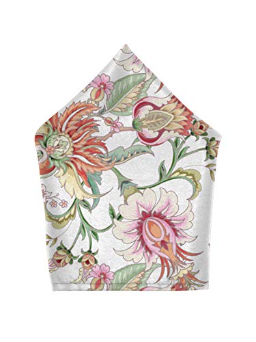 Image of BLACKSMITH Paisley and Floral Printed Italian Pocket Square for Men and Boys, for traditional Indian Wear like Bandhgala and Modi Jacket