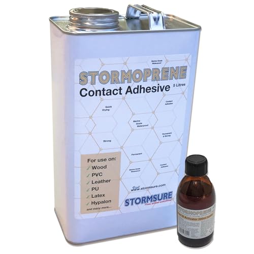 Stormoprene 2-Part 5L Contact Adhesive for Marine Use - Premium Bonding for Boat Building and Repair