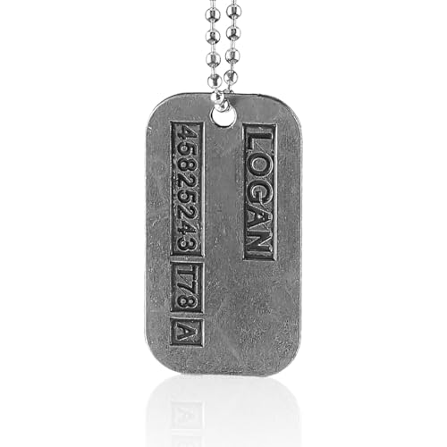 Lotsdonxia Reversible Round Beads Dog Tag Label Unisex Zinc Alloy New Wolverine Movie Peripheral for Role-Playing Movie Watching Commemoration