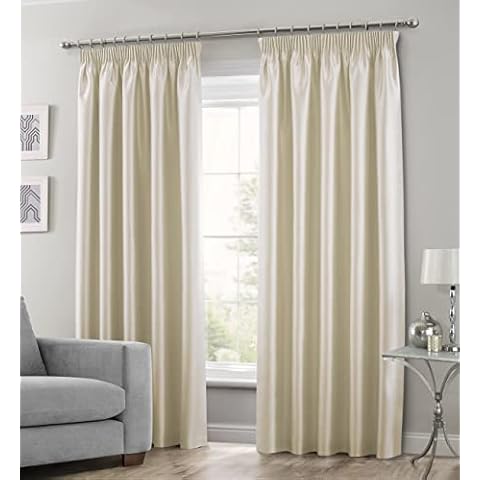 Luxury Faux Silk Curtain Panels Set Cover