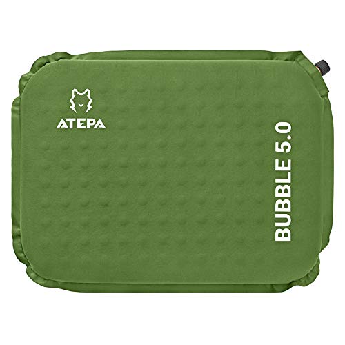 ATEPA クッション 座布団 低反発 携帯座布団 エアピロー 厚さ5cm コンパクトマット インフレータブル アウトドア キャンプ 観戦 花見 出張 自宅 オフィスに最適 携帯まくら