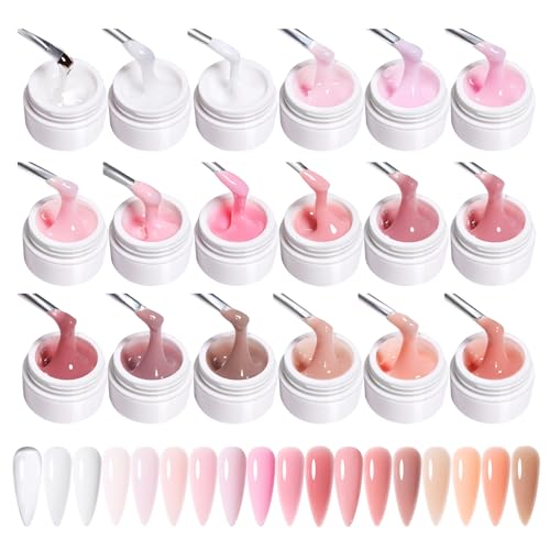 GZSYY Gel Construction Ongle UV Builder Gel 18PCS Base UV Ongles Builder Base