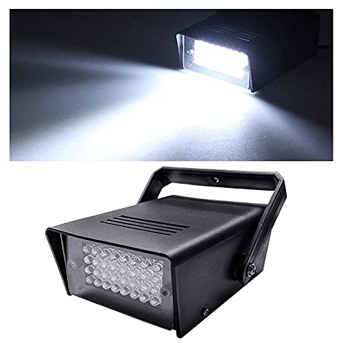 Jinda, Strobe Lights, 32 Led Stage Strobe Light, White Super Bright Speed Control Flashing Strobe Lighting for Parties, Disco, Wedding, Christmas, Halloween