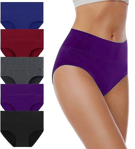 Panty for Women |Panties for Girl | Women’s Cotton High-Waist Panties – Full Coverage, Breathable & Stretchable Hipster Briefs (Pack of 5)