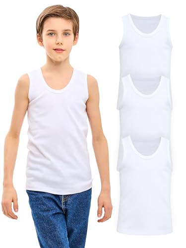 MOR Jungen Unterhemden 3er & 6er Pack – 100% Baumwolle...