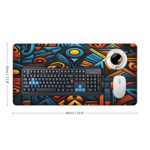 Mouse Pad Grande Estilo Africano Antideslizante Impermeable miniatura 2