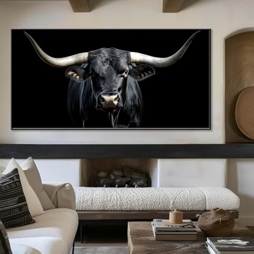 Impression sur toile Texas Longhorn déco murale animaux sauvages