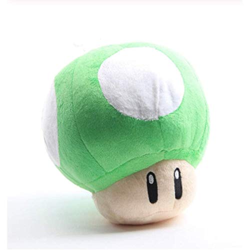 QIERK Super Mario Bros. Peluche Hongo Verde 23 cm, muñeco de Peluche...