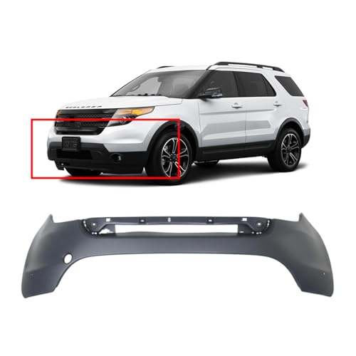Image of FitParts Compatible with Ford Explorer 2011-2015 Front Bumper Cover | Primed, Ready to Paint, OEM BB5Z17D957BPTM, FO1014108
