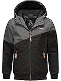 Ragwear Kinder Jungen Winterjacke Outdoorjacke mit Kapuze Jowell Black Gr. 128