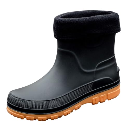 SRTUMEY Botas de Agua de Tobillo, Chelsea para Hombre