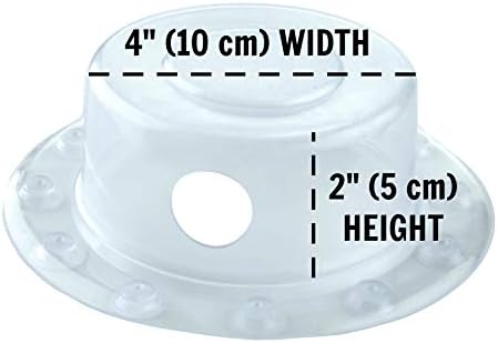 SlipX Solutions Bottomless Bath Overflow Drain Cover Adds Inches of Water to Tub for Warmer, Deeper Bath (Clear, 4" Diameter)