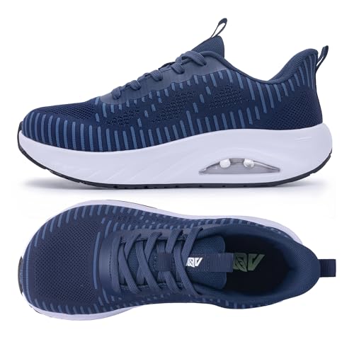 GOOBON Men's Wide Toe Box Walking Shoes with Arch Support Orthotic Tennis Sneakers for Plantar Fasciitis Bunions Flat Feet