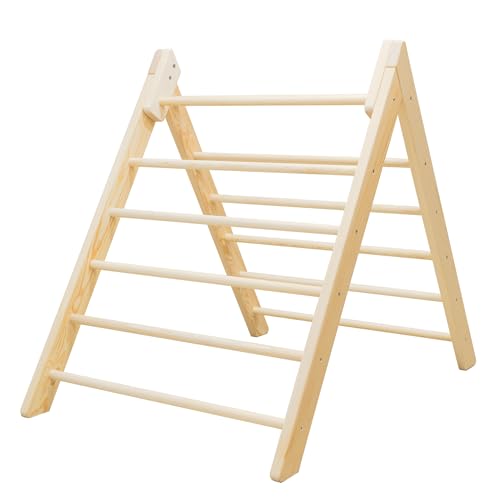 MOST DECO Montessori Faltbares Pikler-Dreieck. Spielzeugleiter f&uuml;r Babys und Kinder mit funktionalem Design aus Massivholz. Montessori-Dreieck zum Klettern und Lernen. (gro&szlig;artig)