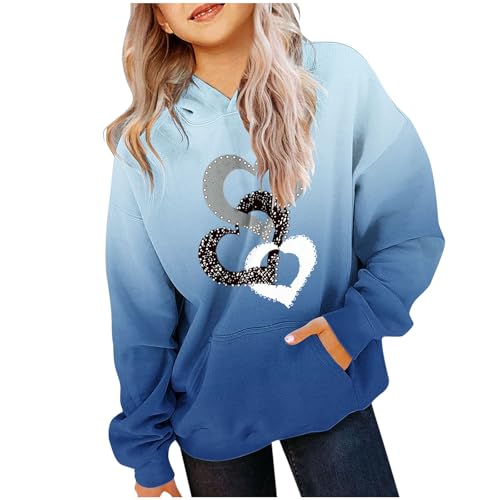 Sudadera con capucha para niñas de 2 a 14 años, con diseño de corazón, sudadera con capucha para niños, ropa de manga larga, suéter de regreso a clases, suéter para adolescentes, otoño, invierno