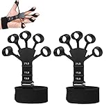 Fingertrainer Handtrainer Fingertrainer Silikon Grippy Finger Trainer Grip Strength Trainer, Verstellbarer Griffkraft Trainer Fingerschiene Finger Trainingsgerät mit 6 Widerstandsstufen (2 Stück)