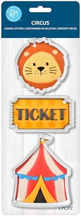 R&M Circus 3-Piece Cookie Cutter Set – Lion Face, Admission Ticket & Circus Tent Steel Baking Tools for Cookies, Fondant & Crafts image 5