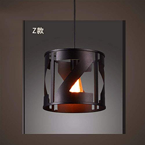 Suspension luminaire rétro chic en métal noir pour intérieur moderne