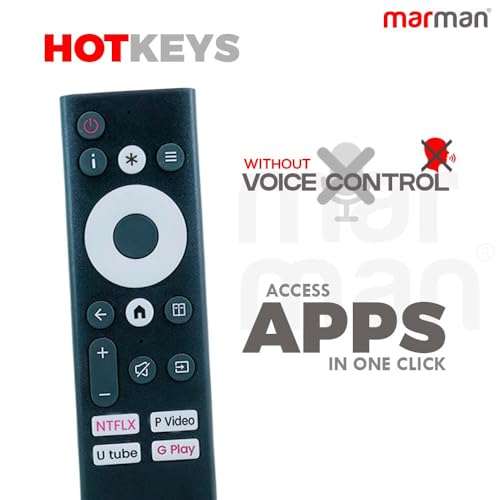 Image of marman Compatible with Coocaa Google Tv Remote Control Suitable for Smart FHD UHD LED QLED HD Ready 4K Android Television Non Voice Command - Match Keys Exactly with Existing Remote