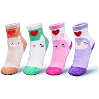 Algopix Similar Product 5 - Basico Kids Fuzzy Socks Warm Christmas
